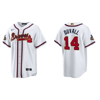 2022 Gold Program Adam Duvall Braves White Replica Men's Jersey