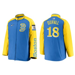 Adam Duvall Light Blue City Connect Baseball Dugout Jacket