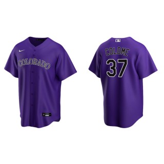 Men's Rockies Alex Colome Purple Replica Alternate Jersey