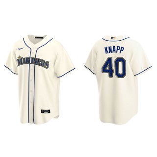 Men's Seattle Mariners Andrew Knapp Cream Replica Alternate Jersey