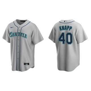 Men's Seattle Mariners Andrew Knapp Gray Replica Road Jersey