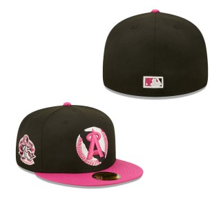 Men's California Angels Black Pink 35th Anniversary Passion 59FIFTY Fitted Hat