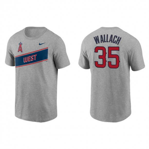 Men's Los Angeles Angels Chad Wallach Gray Little League Classic Wordmark T-Shirt