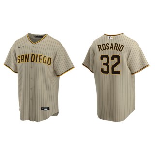 Men's Padres Eguy Rosario Sand Brown Replica Alternate Jersey