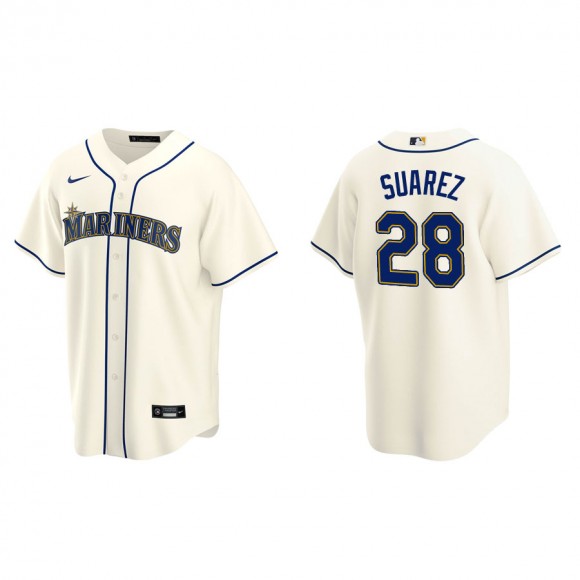 Men's Mariners Eugenio Suarez Cream Replica Alternate Jersey