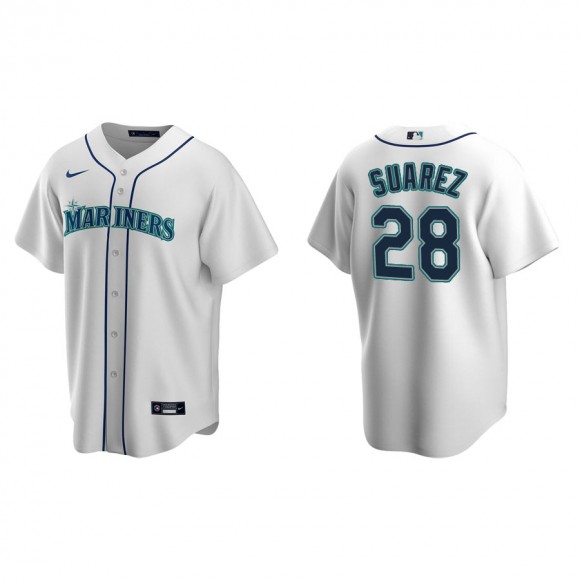 Men's Mariners Eugenio Suarez White Replica Home Jersey