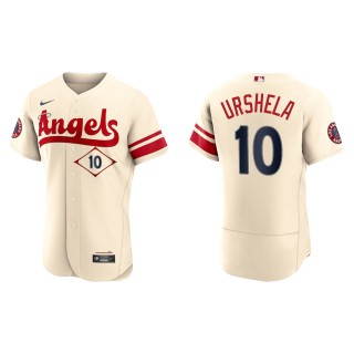 Men's Los Angeles Angels Gio Urshela Cream City Connect Authentic Jersey