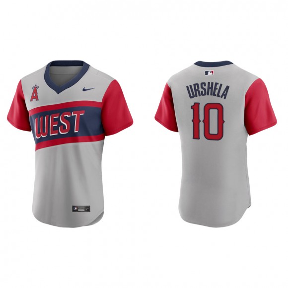 Men's Los Angeles Angels Gio Urshela Gray Little League Classic Authentic Jersey