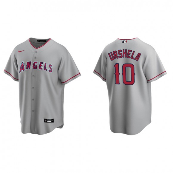 Men's Los Angeles Angels Gio Urshela Gray Replica Road Jersey