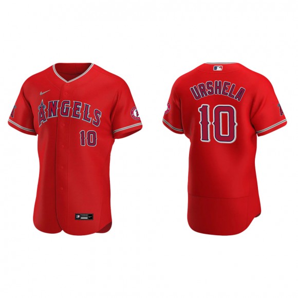 Men's Los Angeles Angels Gio Urshela Red Authentic Jersey