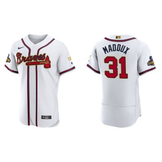 2022 Gold Program Greg Maddux Braves White Authentic Men's Jersey