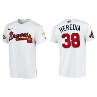 2022 Gold Program Guillermo Heredia Braves White Men's T-Shirt