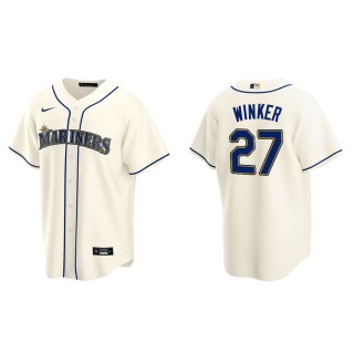 Men's Mariners Jesse Winker Cream Replica Alternate Jersey