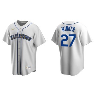 Men's Mariners Jesse Winker White Cooperstown Collection Home Jersey