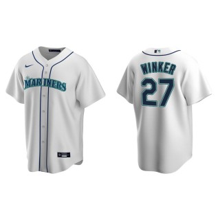 Men's Mariners Jesse Winker White Replica Home Jersey