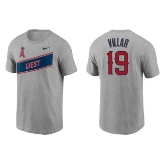 Men's Los Angeles Angels Jonathan Villar Gray Little League Classic Wordmark T-Shirt