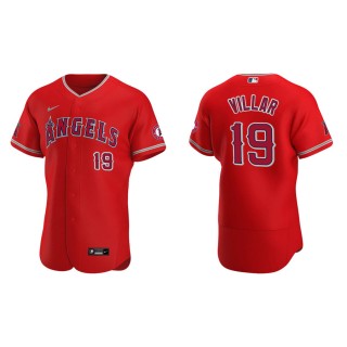 Men's Los Angeles Angels Jonathan Villar Red Authentic Jersey