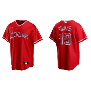 Men's Los Angeles Angels Jonathan Villar Red Replica Alternate Jersey