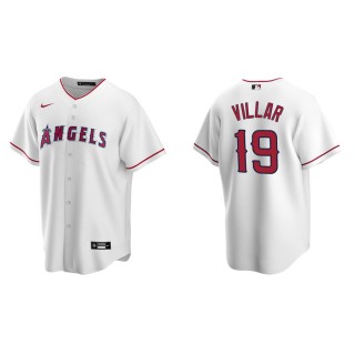 Men's Los Angeles Angels Jonathan Villar White Replica Home Jersey