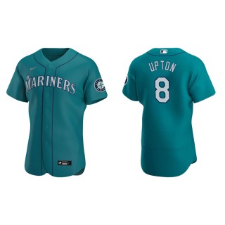 Men's Seattle Mariners Justin Upton Aqua Authentic Alternate Jersey