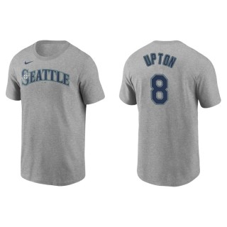 Men's Seattle Mariners Justin Upton Gray Name & Number T-Shirt