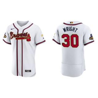 2022 Gold Program Kyle Wright Braves White Authentic Men's Jersey