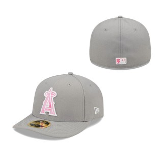 Men's Los Angeles Angels Gray 2022 Mother's Day On-Field Low Profile 59FIFTY Fitted Hat