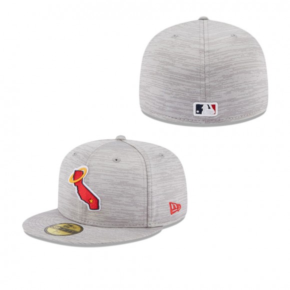 Men's Los Angeles Angels Gray 2023 Clubhouse 59FIFTY Fitted Hat