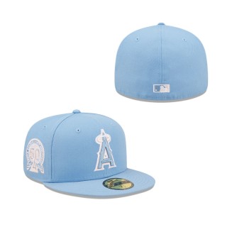 Men's Los Angeles Angels Light Blue 50th Anniversary 59FIFTY Fitted Hat