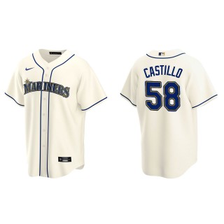 Men's Seattle Mariners Luis Castillo Cream Replica Alternate Jersey