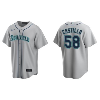 Men's Seattle Mariners Luis Castillo Gray Replica Road Jersey