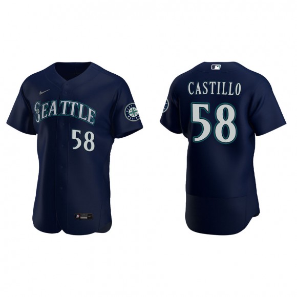 Men's Seattle Mariners Luis Castillo Navy Authentic Jersey