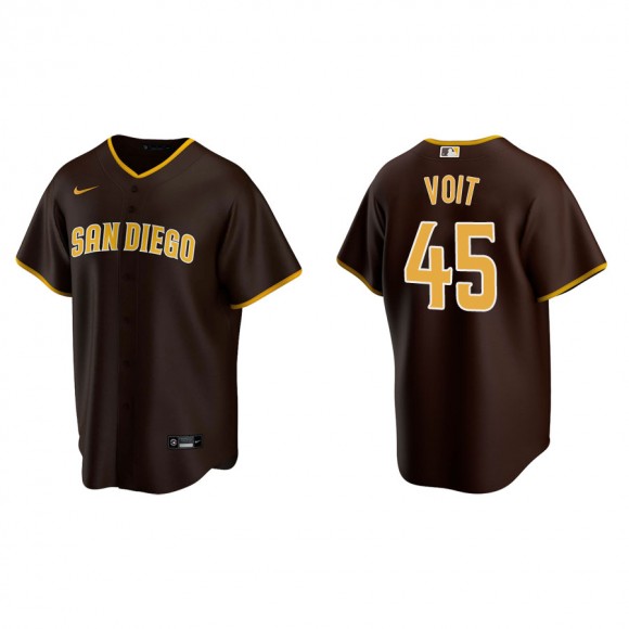 Men's Padres Luke Voit Brown Replica Road Jersey