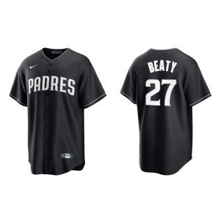 Men's Padres Matt Beaty Black White Replica Official Jersey