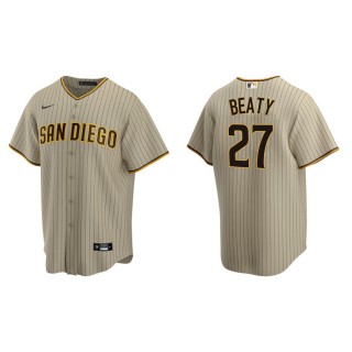 Men's Padres Matt Beaty Sand Brown Replica Alternate Jersey