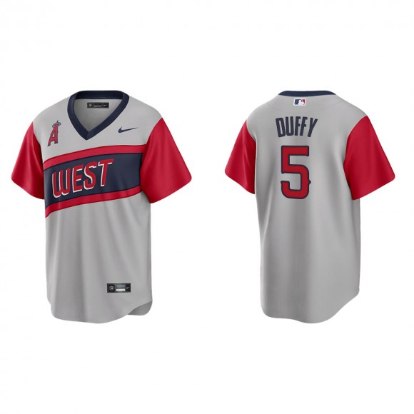 Men's Angels Matt Duffy Gray 2021 Little League Classic Replica Jersey