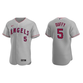 Men's Angels Matt Duffy Gray Authentic Road Jersey