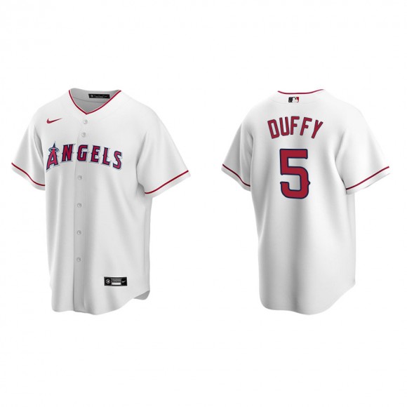 Men's Angels Matt Duffy White Replica Home Jersey