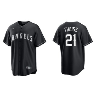 Men's Angels Matt Thaiss Black White Replica Official Jersey