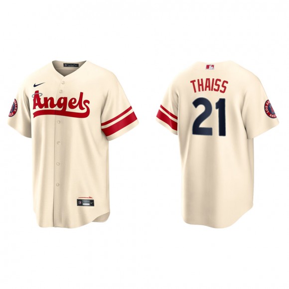 Men's Los Angeles Angels Matt Thaiss Cream City Connect Replica Jersey