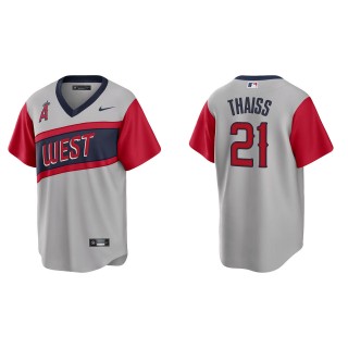 Men's Los Angeles Angels Matt Thaiss Gray Little League Classic Replica Jersey