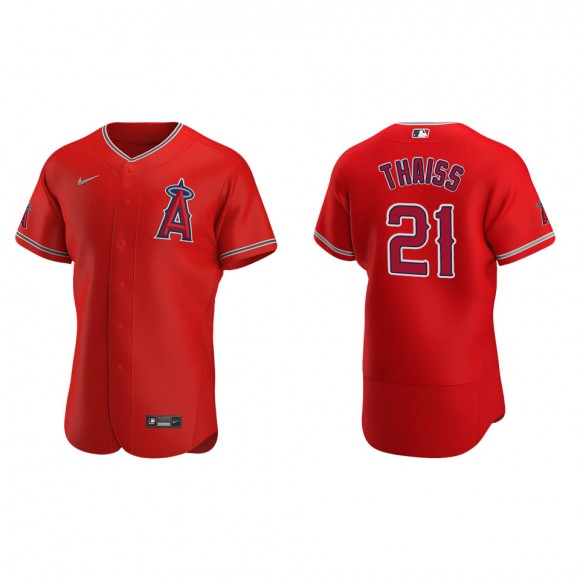 Men's Angels Matt Thaiss Red Authentic Alternate Jersey