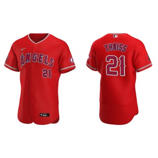 Men's Angels Matt Thaiss Red Authentic Jersey