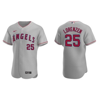 Men's Angels Michael Lorenzen Gray Authentic Road Jersey