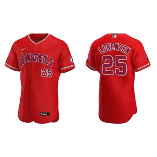 Men's Angels Michael Lorenzen Red Authentic Jersey