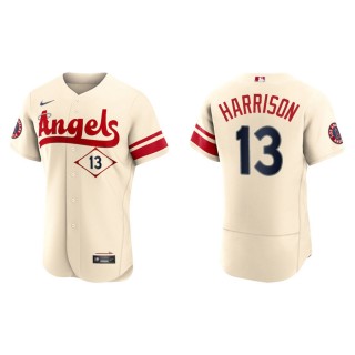 Men's Los Angeles Angels Monte Harrison Cream 2022 City Connect Authentic Jersey