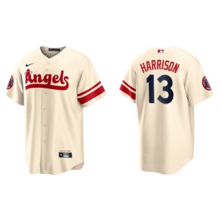 Men's Los Angeles Angels Monte Harrison Cream 2022 City Connect Replica Jersey