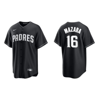 Men's San Diego Padres Nomar Mazara Black White Replica Official Jersey