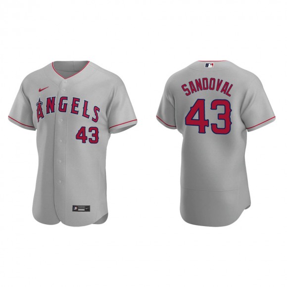 Men's Los Angeles Angels Patrick Sandoval Gray Authentic Road Jersey