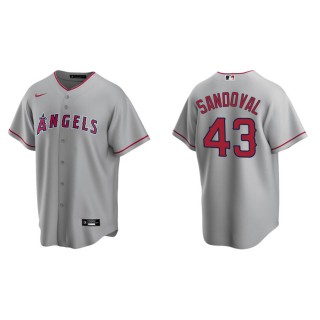 Men's Los Angeles Angels Patrick Sandoval Gray Replica Road Jersey